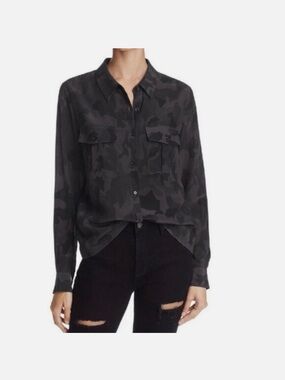 Rails Black Camo Button-Up Shirt